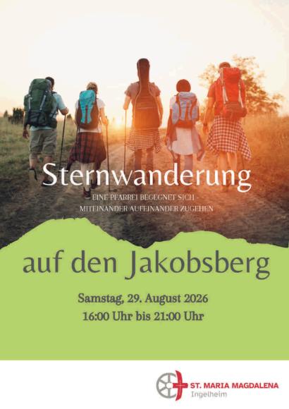 Sternwanderung der Pfarrei am Sonntag, 29.8.2026