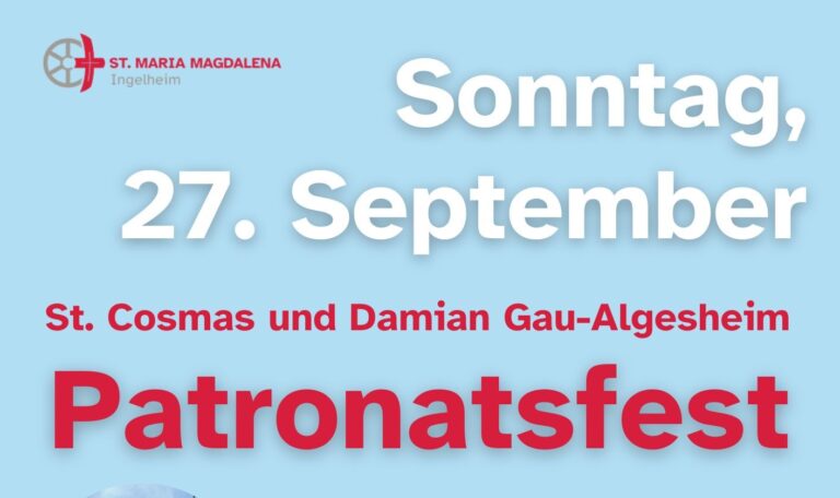 Patronatsfest St. Cosmas und Damian am Sonntag, 27. September